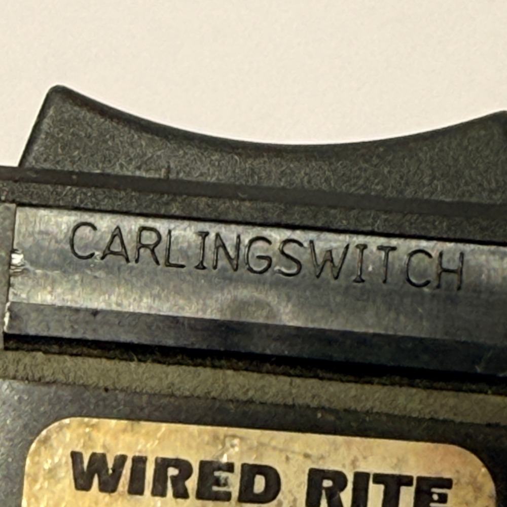 Carling 9940 Wired Rite Systems Rocker Switch Black Red Lighted *Untested - Picture 6 of 7